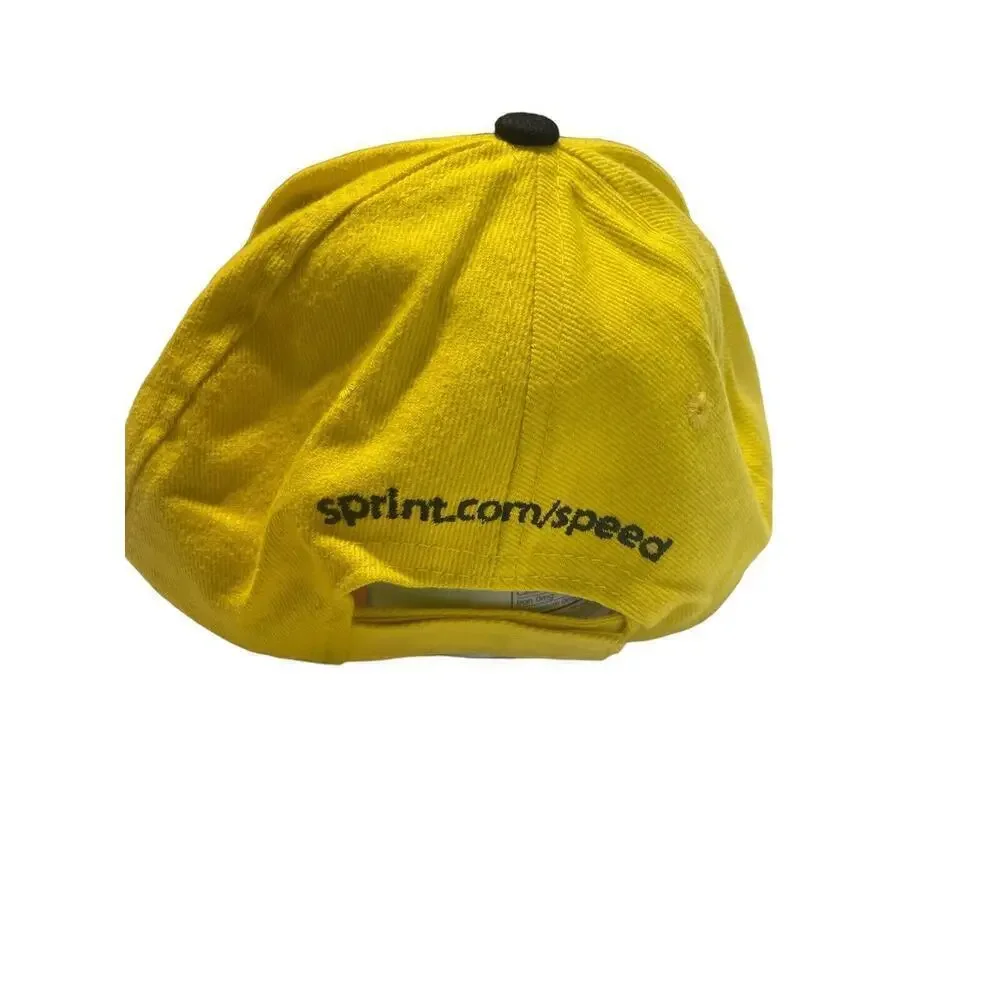 NASCAR Hat Sprint Cup Series Racing Adjustable StrapBack Yellow Embroidery Mens